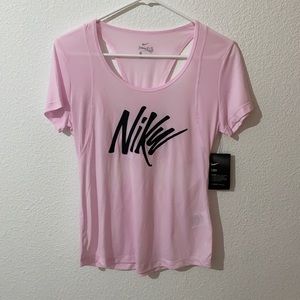 Nike running top with back cutouts.